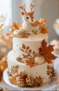 deer theme cake